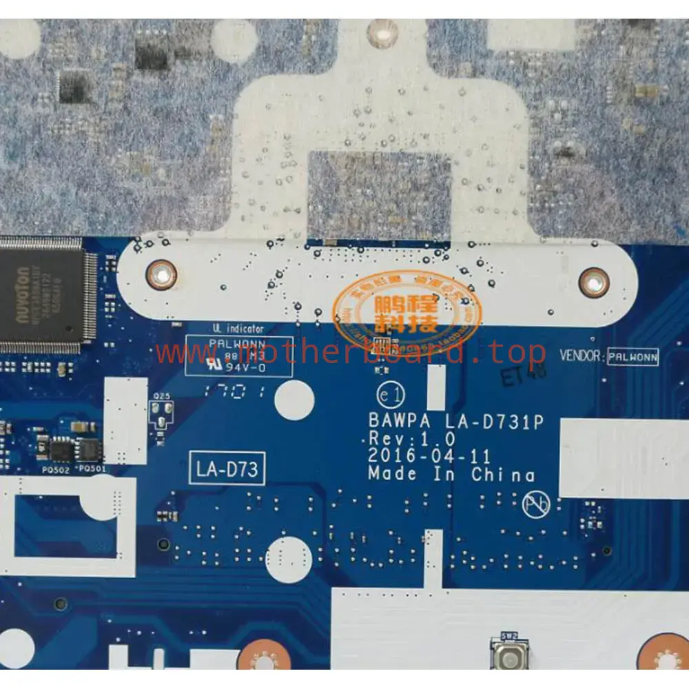 For Lenovo E41-15 CPU A6-7310 LA-D731P 5B20L58690 Motherboard 4