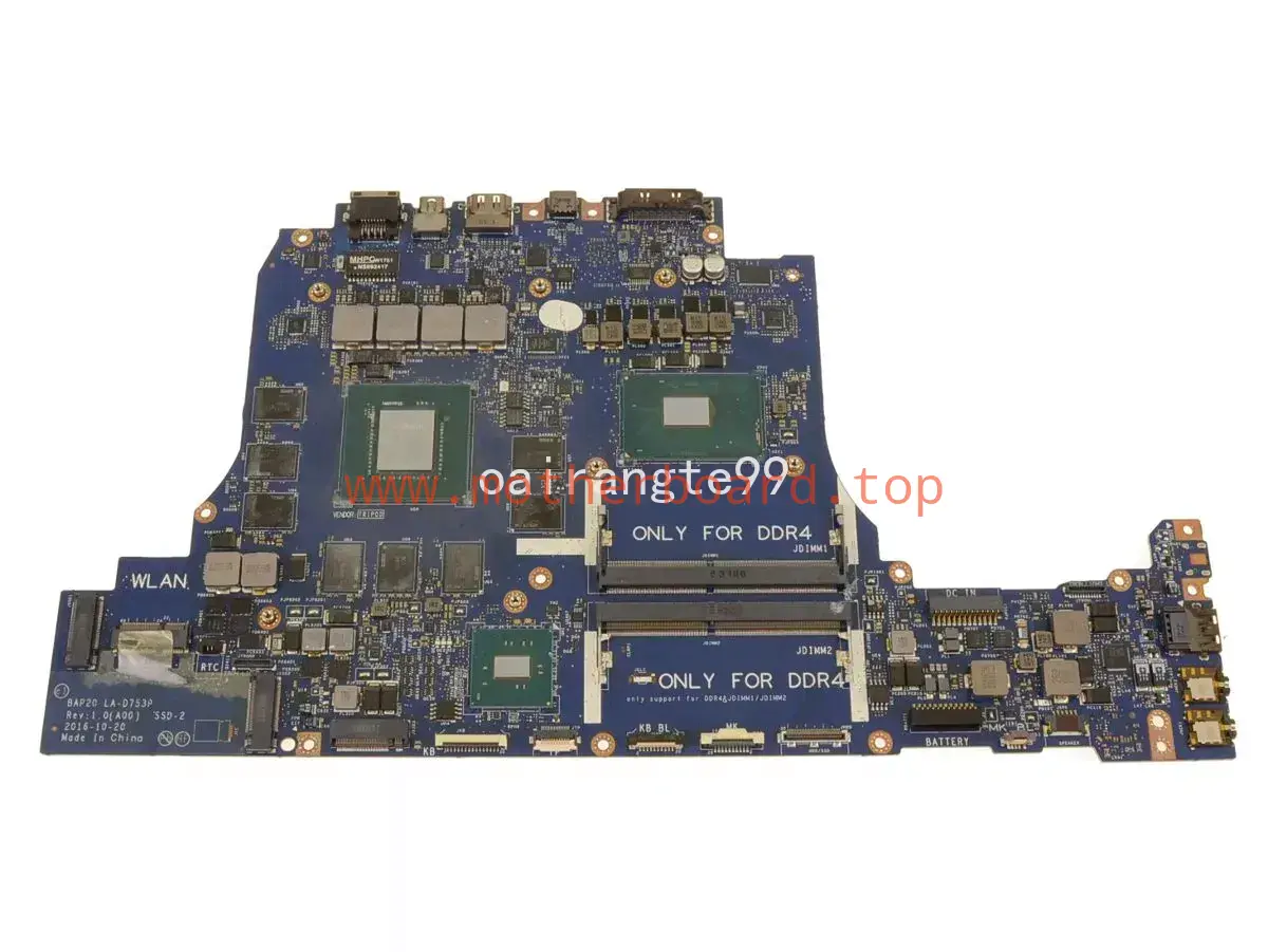 LA-D753P For Dell Alienware 17 R4 Motherboard 0D91R7 W/ i7-7820HK CPU GTX1080
