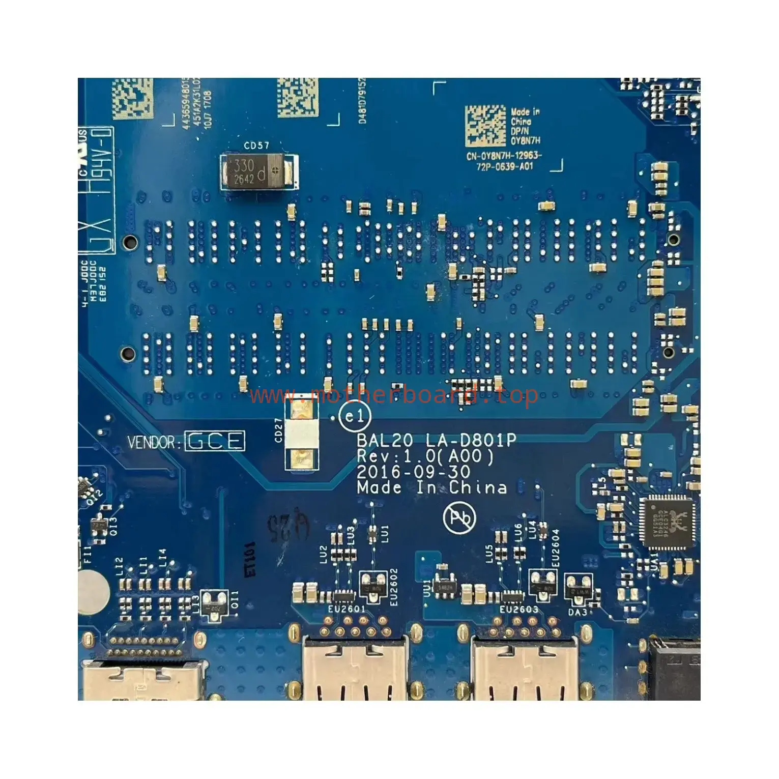 LA-D801P CN-0Y8N7H For Dell Inspiron 5567 Motherboard i5-7200U R7 M445 4G-GPU 4