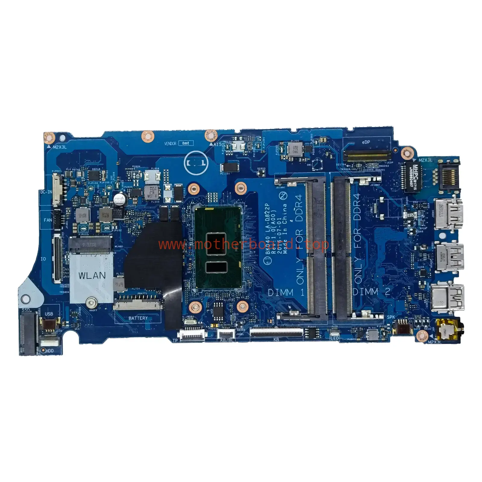 0Y7Y9H For Dell Latitude 5340 Laptop Motherboard BKD40 LA-D822P i3-6006U 2