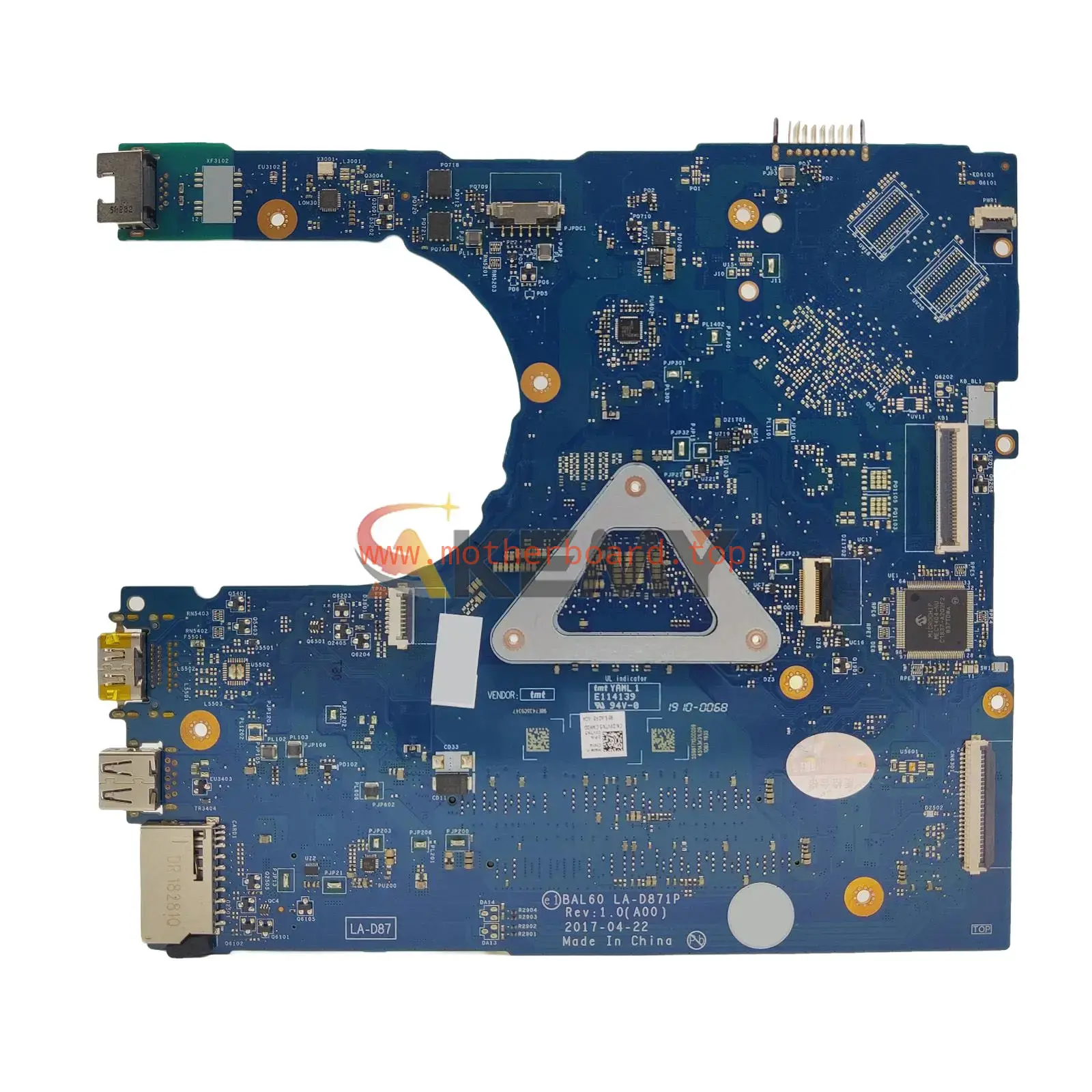 Laptop Motherboard For DELL Inspiron 5566 5468 5568 BAL60 LA-D871P with i3 i5 i7 2