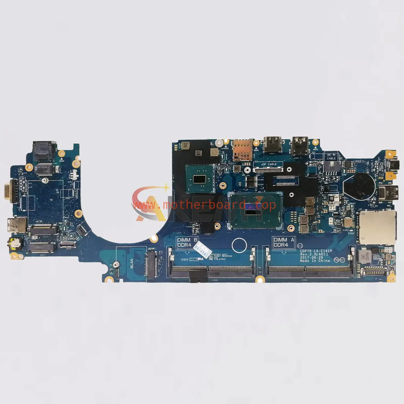 Laptop Motherboard For DELL Latitude E5480 5480 LA-E141P i5 i7 02WXD6 07X098 3