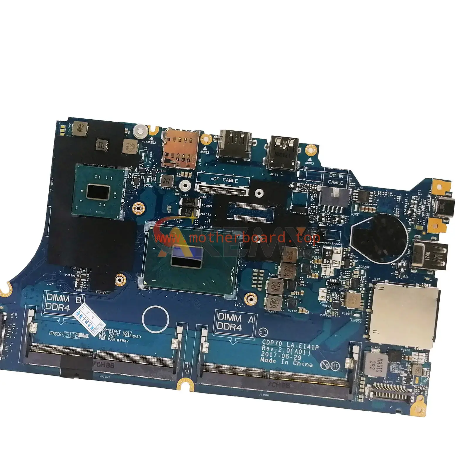 Laptop Motherboard For DELL Latitude E5480 5480 LA-E141P i5 i7 02WXD6 07X098 4