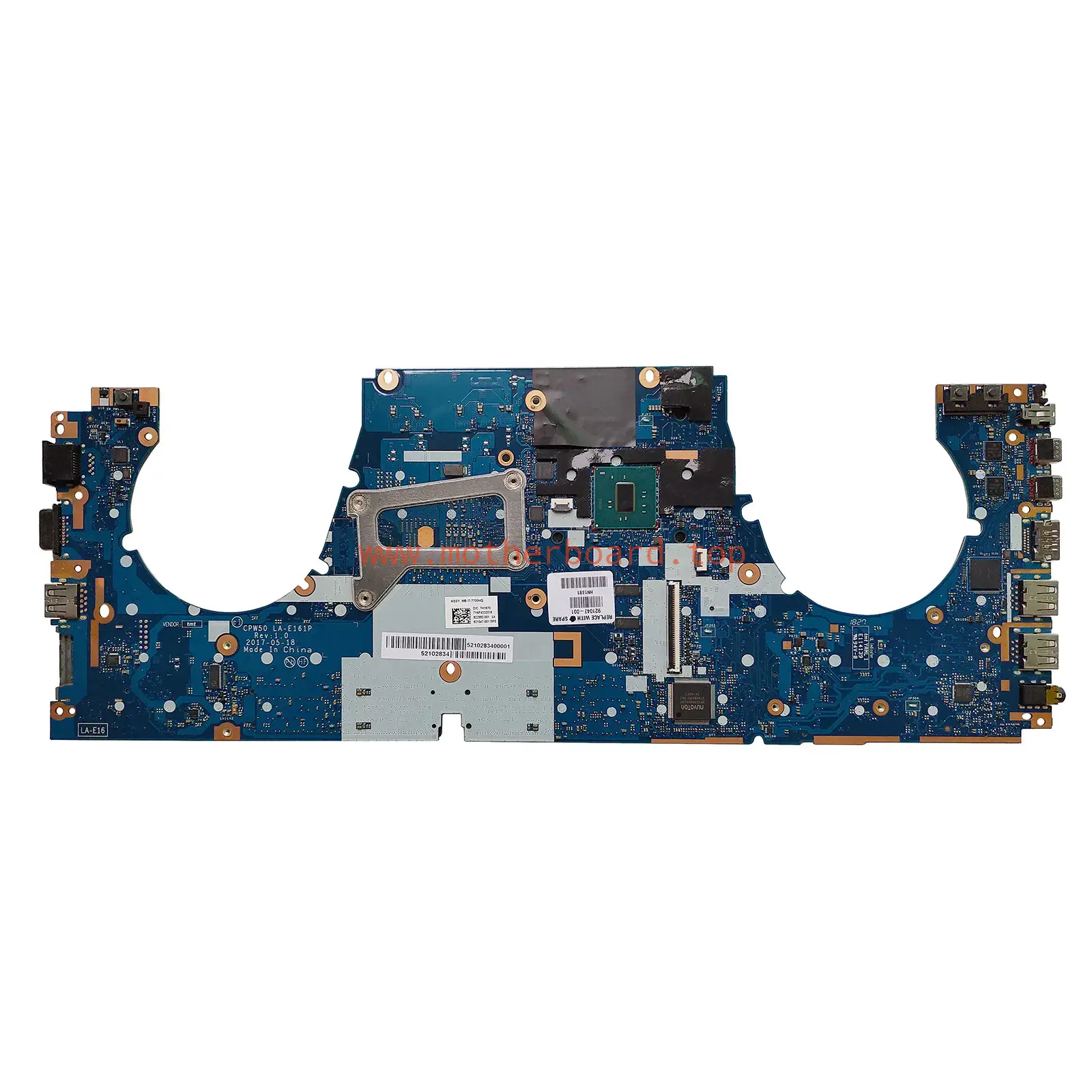 For HP Zbook 15 G4 i7-7700HQ Motherboard LA-E161P 921047-601 922992-601 2