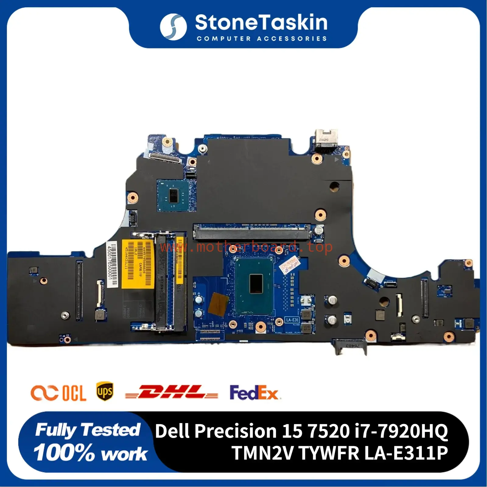For Dell Precision 15 7520 Motherboard Intel i7-7920HQ TMN2V TYWFR LA-E311P
