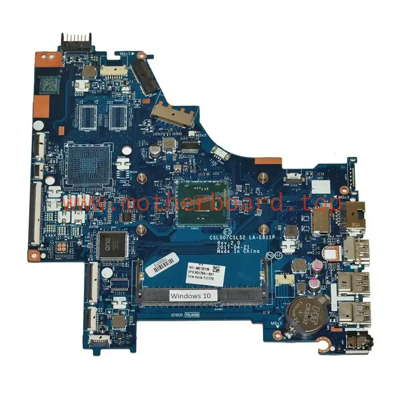 For HP 15-BS N3710 LA-E811P 924754-601 Motherboard Tested #fb