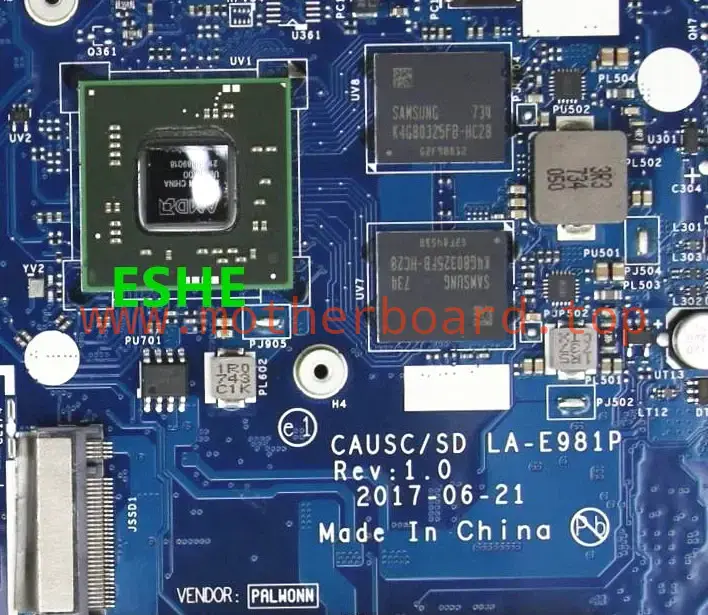 LA-E981P For Lenovo Ideapad 320S-15AST/15ABR Motherboard With CPU R17M M12G GPU 4