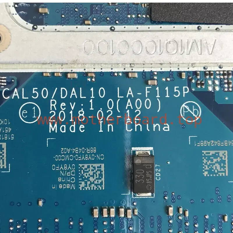 CN-0JPMY7 For Dell 14 3490 15 3590 15 5570 Laptop Motherboard LA-F115P I5-8250U 4