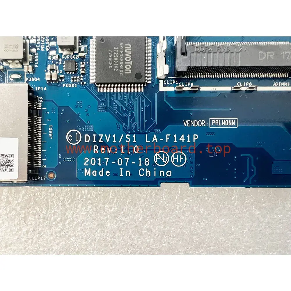For Lenovo IdeaPad 720S-14IKB i5-8250U MX150 2GB Motherboard LA-F141P 5B20Q25676 3