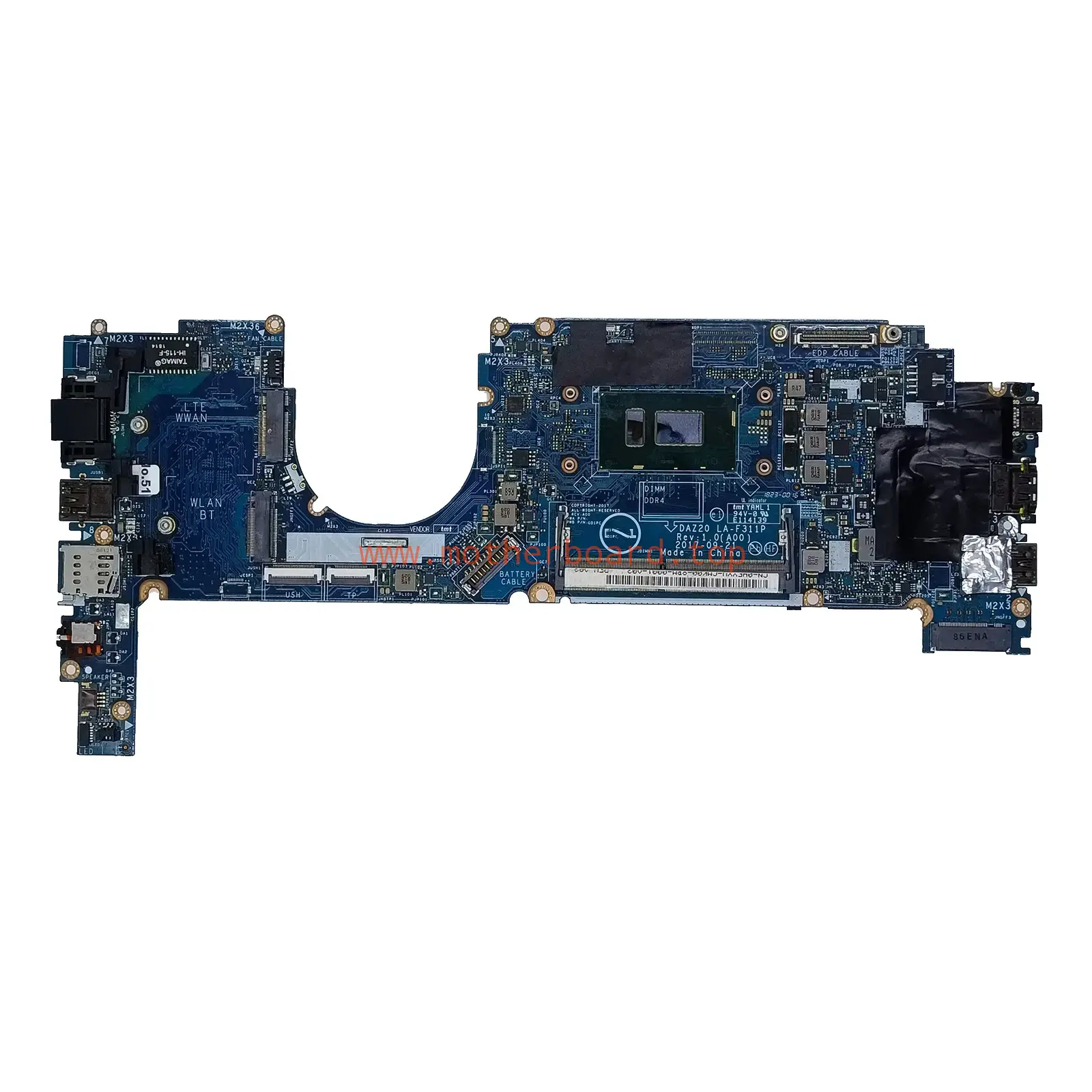 0XJ4KK XJ4KK For Dell Latitude 7290 7390 Motherboard DAZ20 LA-F311P i7-8650U 2