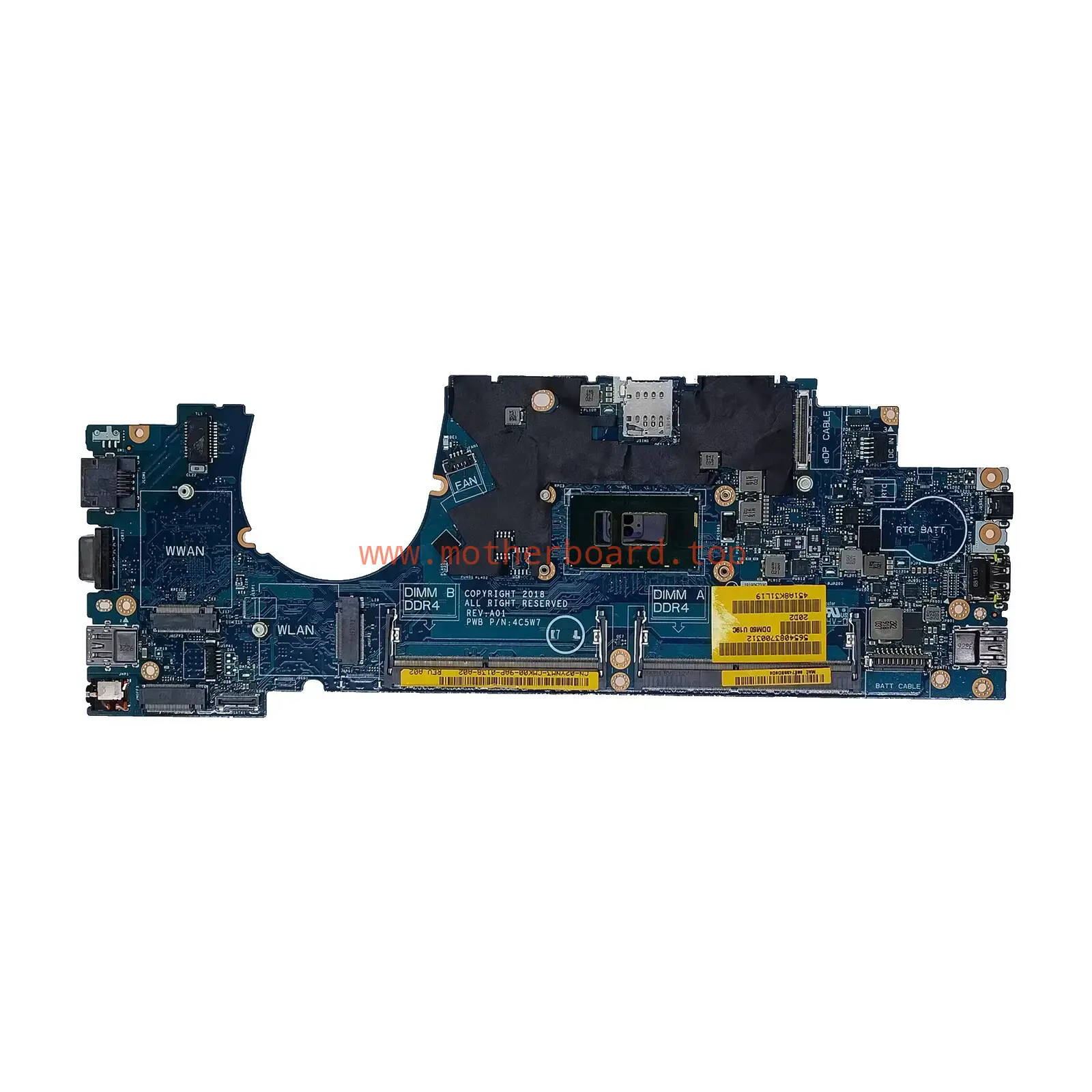 03JDRV 3JDRV For Dell Latitude 5290 Laptop Motherboard DDM60 LA-F391P i7-8650U 2