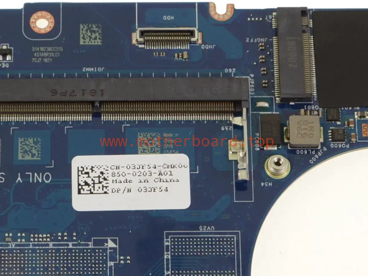 03JF54 3JF54 FOR DELL XPS 15 9570 Laptop Motherboard DAM00 LA-F541P I5-8300U 2