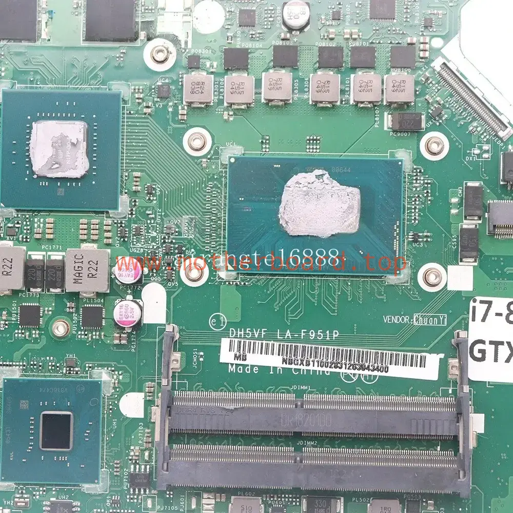 For ACER AN515-52 AN515-53 DH5VF LA-F951P Motherboard I7-8750H CPU GTX 1050 4GB 3