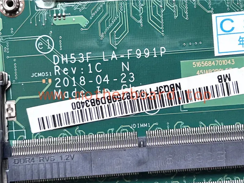 Motherboard For ACER HELIOS 300 PH315-51 LA-F991P NBQ3F11001 I5 I7 GTX 1060 6G 3