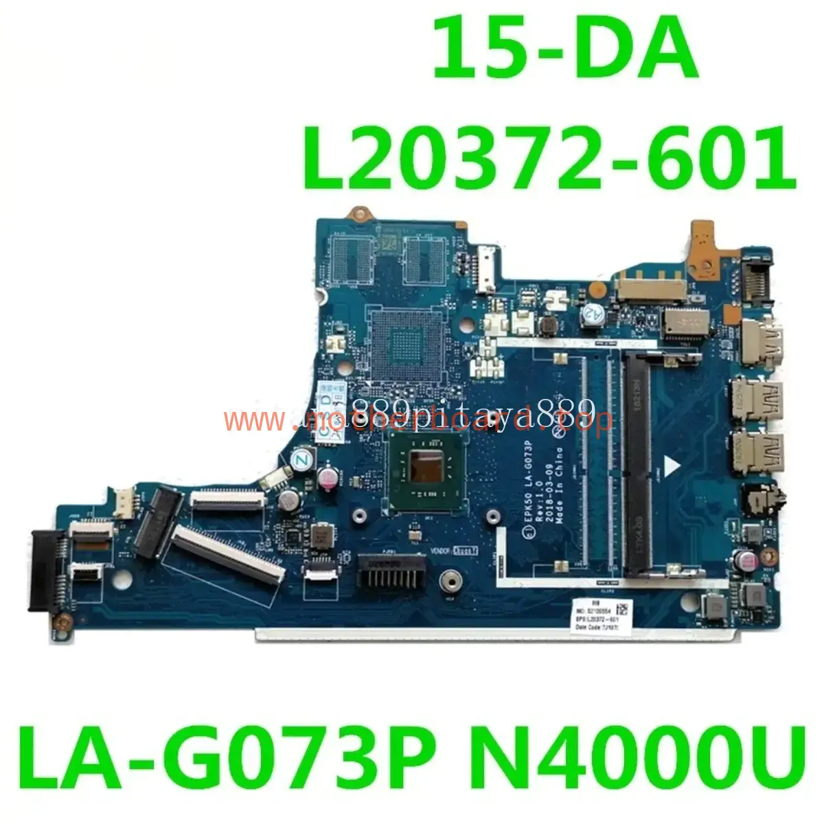 LA-G073P For HP 15-DA 15T-DA Motherboard N4000U N5000U CPU L20372-601 L20372-001