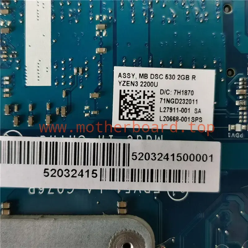 For HP TPN-C136 15G-dx0003AX LA-G076P Motherboard L20668-001 L20668-601 3