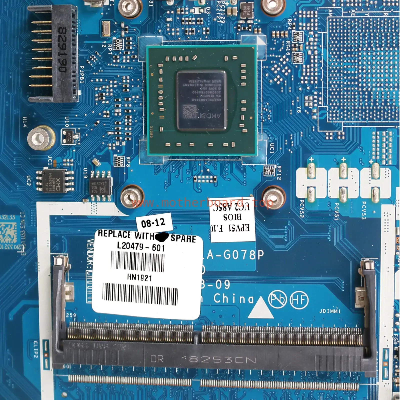For HP 15T-DB LA-G078P Laptop Motherboard Test OK L20479-601 L20479-001 3