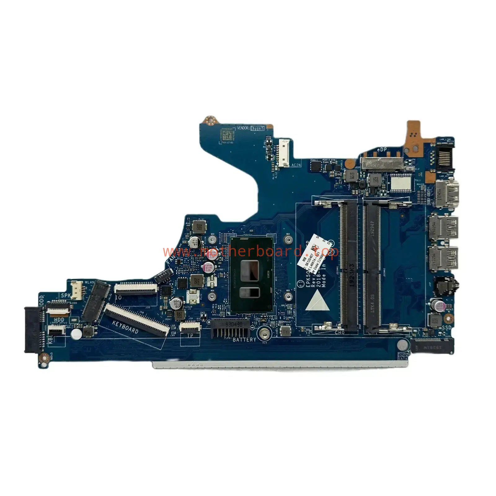 LA-G07EP For HP 250 G7 15-DA Laptop Motherboard Wirh i5-8250U CPU L20369-601/001 3