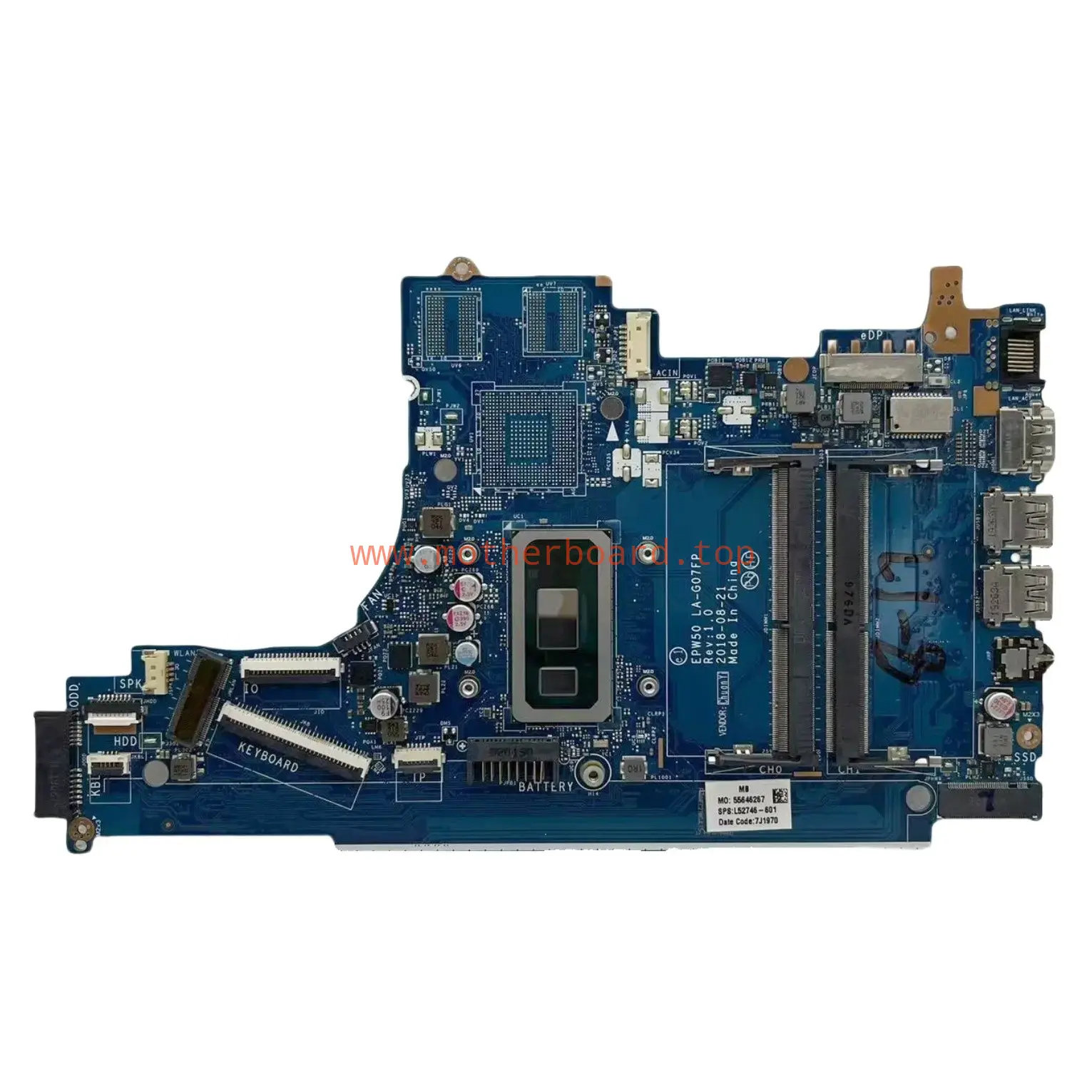 LA-G07FP For HP 15-DA Laptop Motherboard With i7-8565U CPU L52746-001 L52746-601