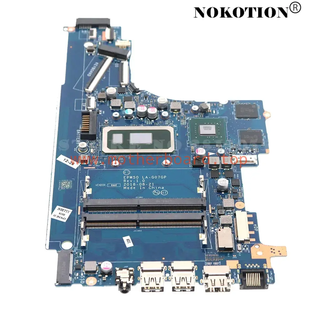 LA-G07GP For HP Pavilion 250 G7 256 G7 15-DA Motherboard I5/I7 CPU DSC MX130 4GB 3