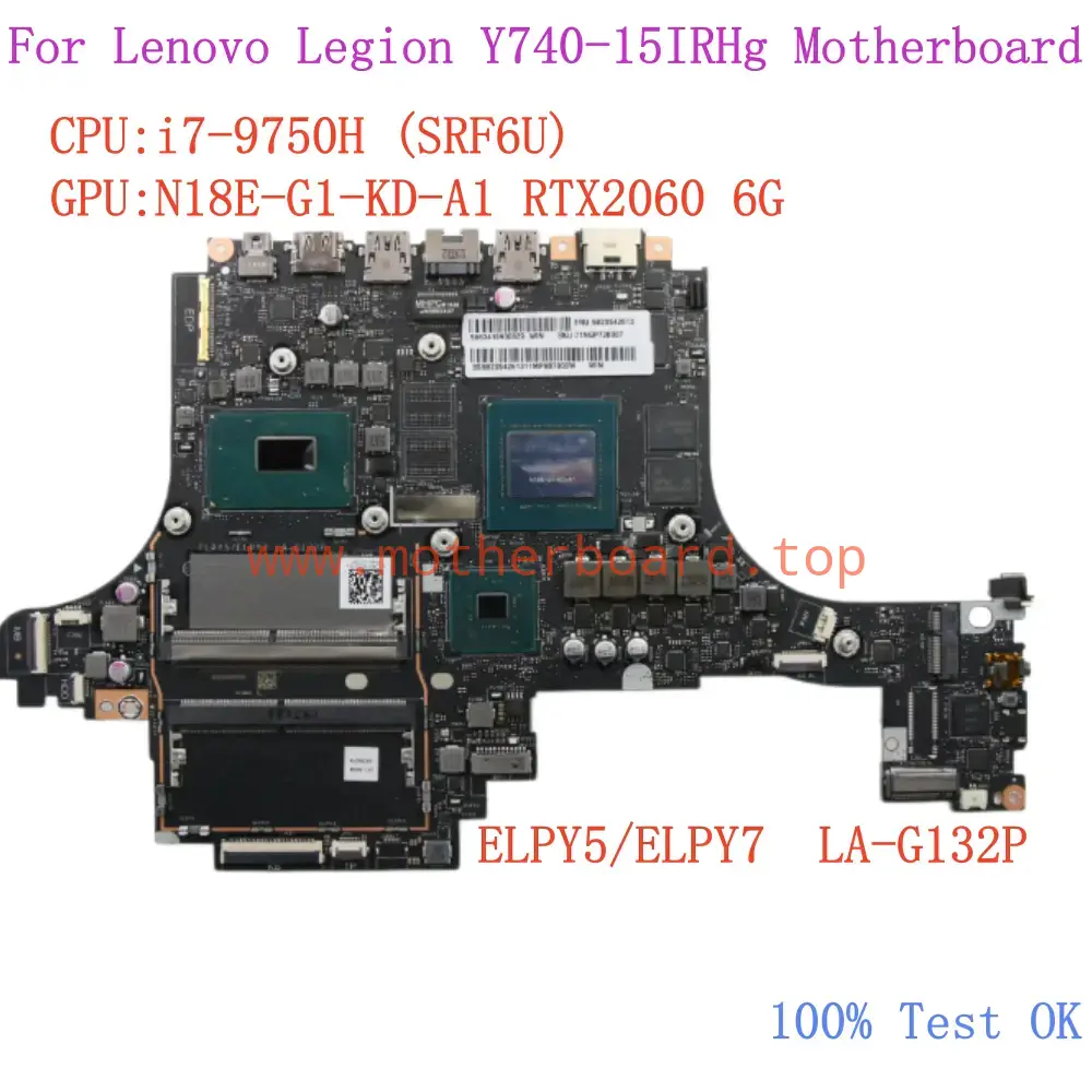 LA-G132P For Lenovo Legion Y740-15IRHg Motherboard i7-9750 RX2060 6G 5B20S42613