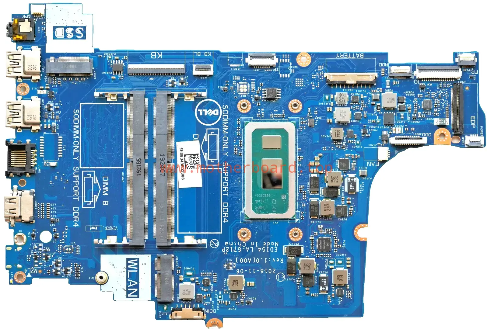VFMW4 For Dell Inspiron 15 3580 i5-8265U 1.6GHz LA-G712P Motherboard