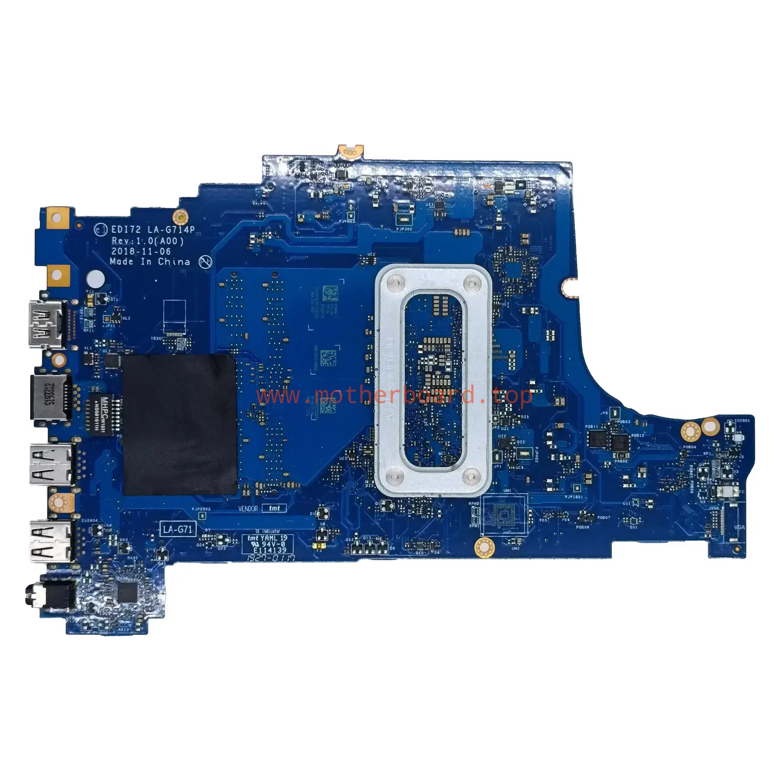 0H5W08 For Dell Inspiron 3481 Laptop Motherboard EDI72 LA-G714P i5-7200U