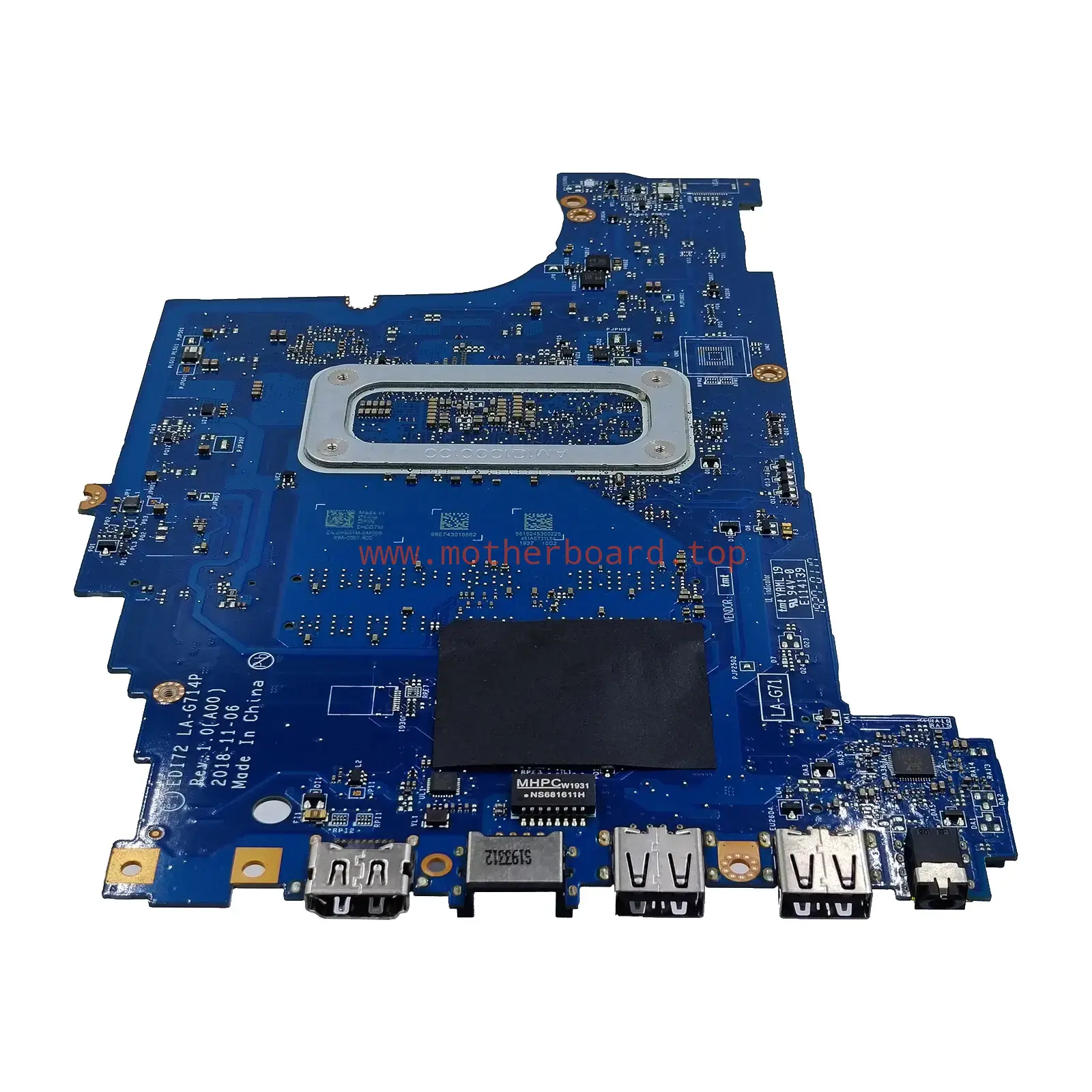 0H5W08 For Dell Inspiron 3481 Laptop Motherboard EDI72 LA-G714P i5-7200U 3