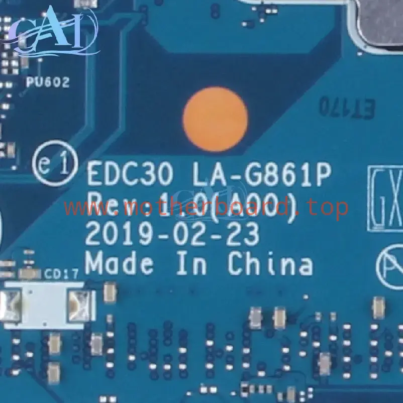 LA-G861P For DELL Latitude 7300 Laptop Motherboard 0HX8XK 0TCDGC I5 I7-8TH CPU 3