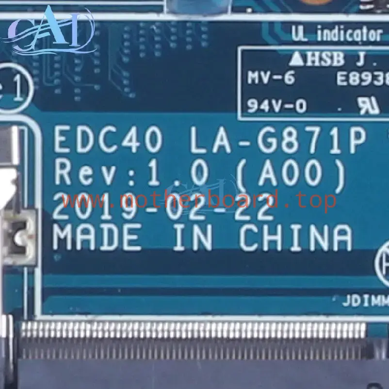 LA-G871P For DELL Latitude 7400 Laptop Motherboard i5 i7-8th 0FHPJ8 0M2JD3 3