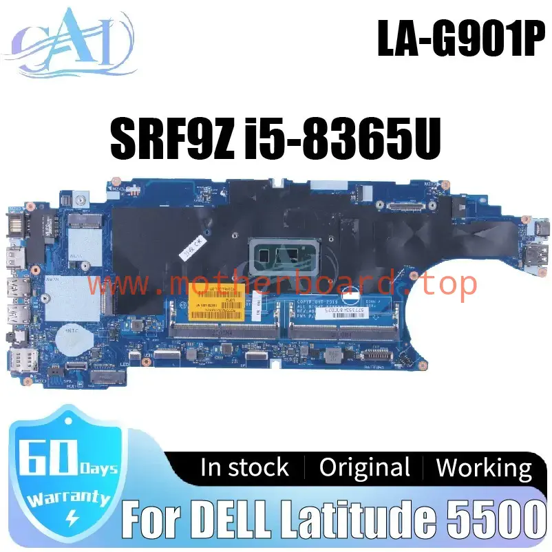 LA-G901P For DELL Latitude 5500 Laptop Motherboard 0J16NW SRF9Z i5-8365U DDR4
