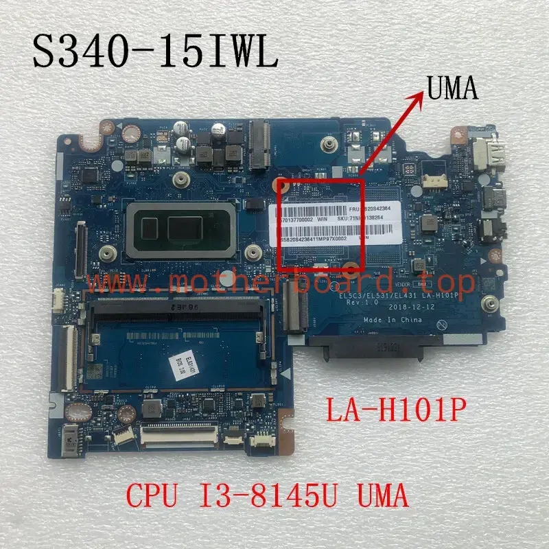 LA-H101P For Lenovo Ideapad S340-15IWL/14IWL Motherboard With 5405U I3 I5 I7 CPU