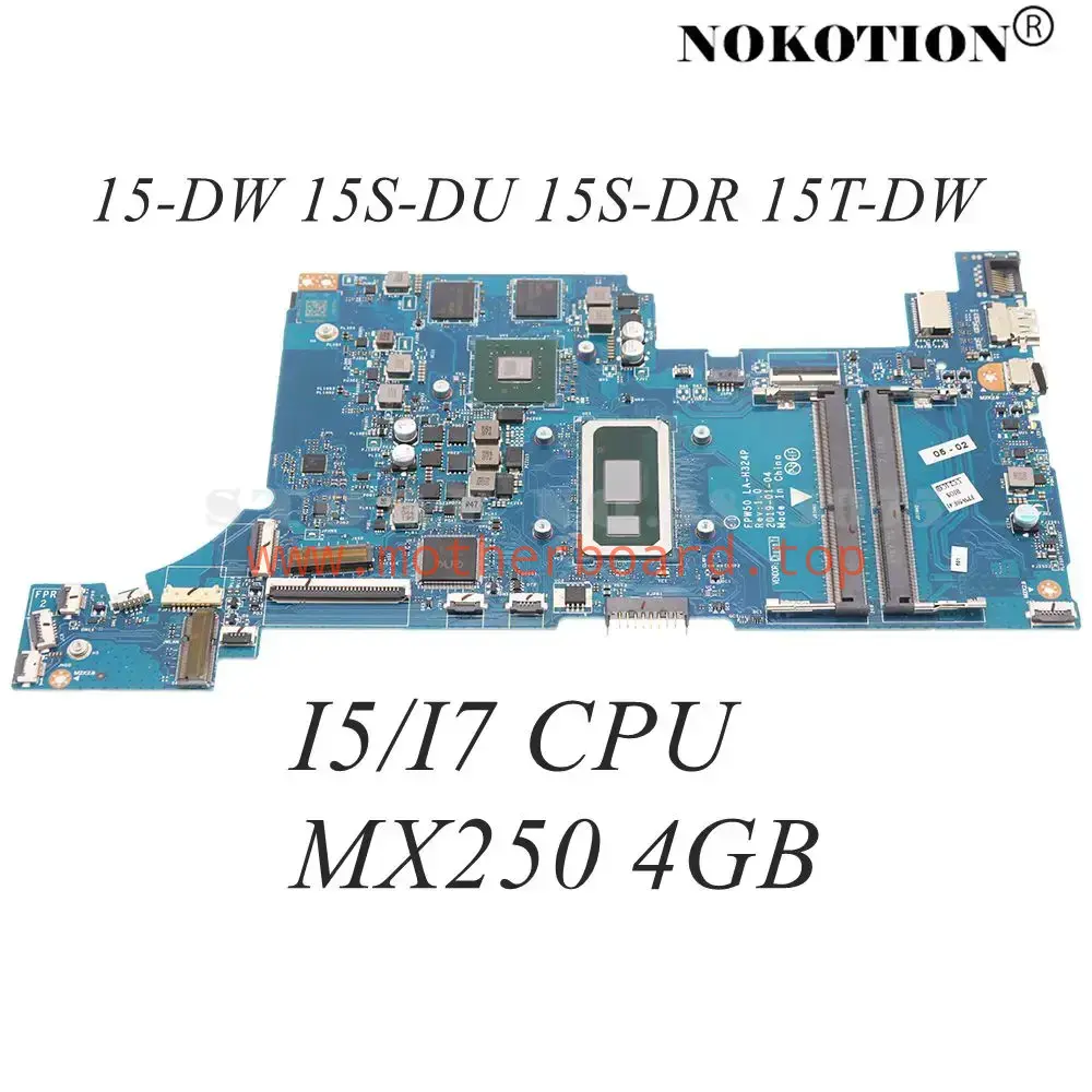 FPW50 LA-H324P For HP 15-DW 15S-DU 15S-DR Motherboard With I5/I7 CPU MX250 4G