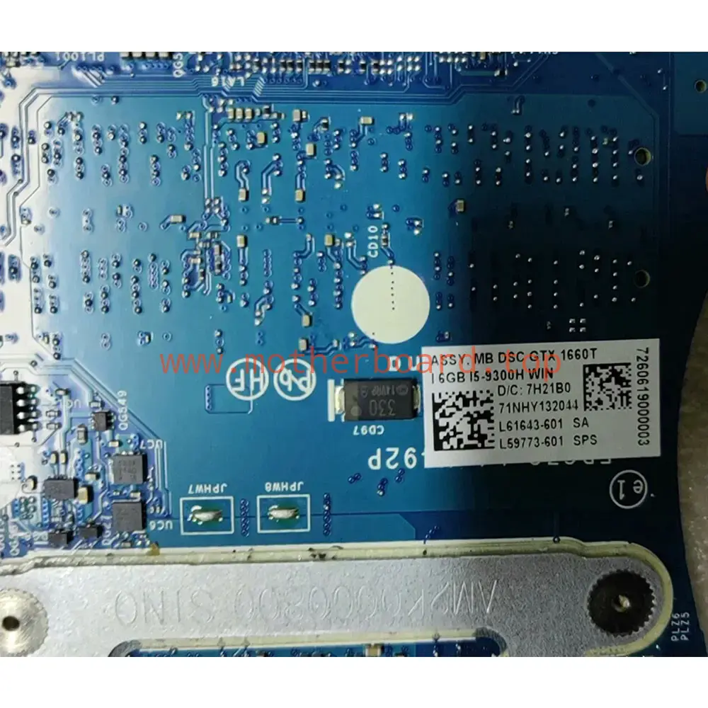 For HP OMEN 5 PLUS 17-CB i5-9300H RTX1660TI 6GB Motherboard LA-H492P L61643-601 4