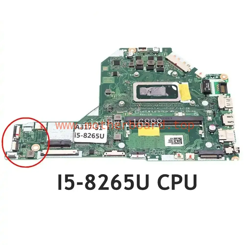 EH7LW LA-H792P For ACER Aspire 3 A317-51 A317-51G Motherboard I5-8265U CPU