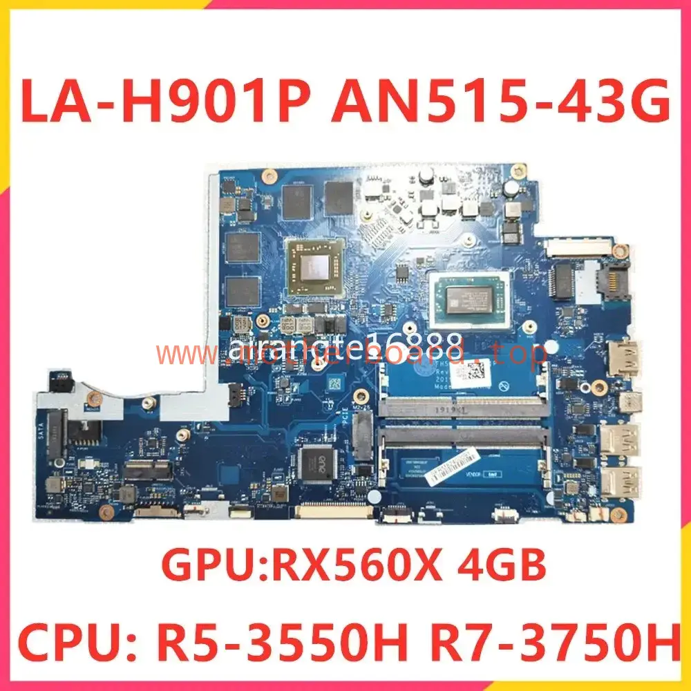 LA-H901P For Acer AN515-43 AN515-43G Motherboard With R5 R7 CPU RX560X 4G GPU