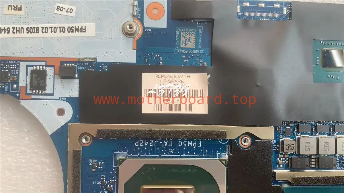 For HP ZBOOK Studio G7 Motherboard i5-10400H 16GB DSC T1000 M12873-001 LA-J242P 3