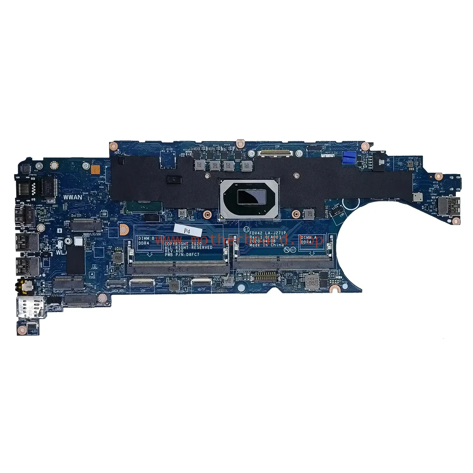 LA-J271P For Dell Latitude 5411 Motherboard i5-10300H i5-10400H i7-10850H CPU