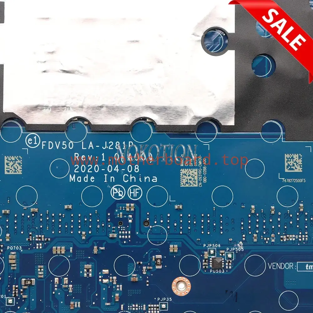 DVXVJ FDV50 LA-J281P For DELL Latitude 5511 Motherboard With SRH84 i5-10300H CPU 4