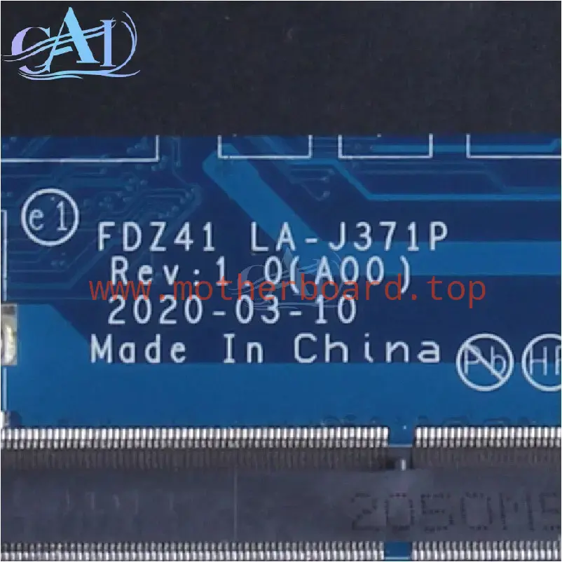 LA-J371P For DELL Latitude 5410 Laptop Motherboard 02FGH4 030CV1 i5 i7-10th CPU 3