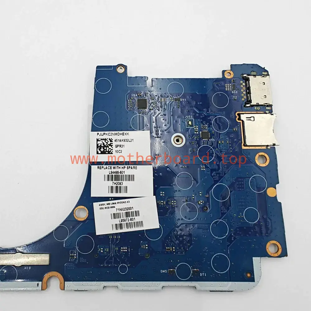 For HP ENVY X360 13-AY RYZEN3 4300U 8G Laptop Motherboard LA-J481P L94489-601 3