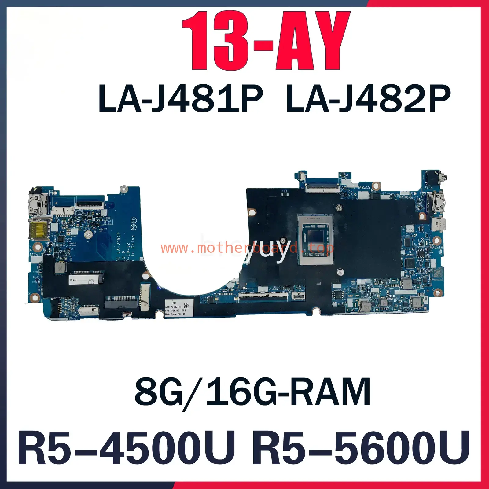 LA-J481P LA-J482P For HP ENVY X360 13-AY 13-ay Motherboard R5-4500U 8G/16G-RAM
