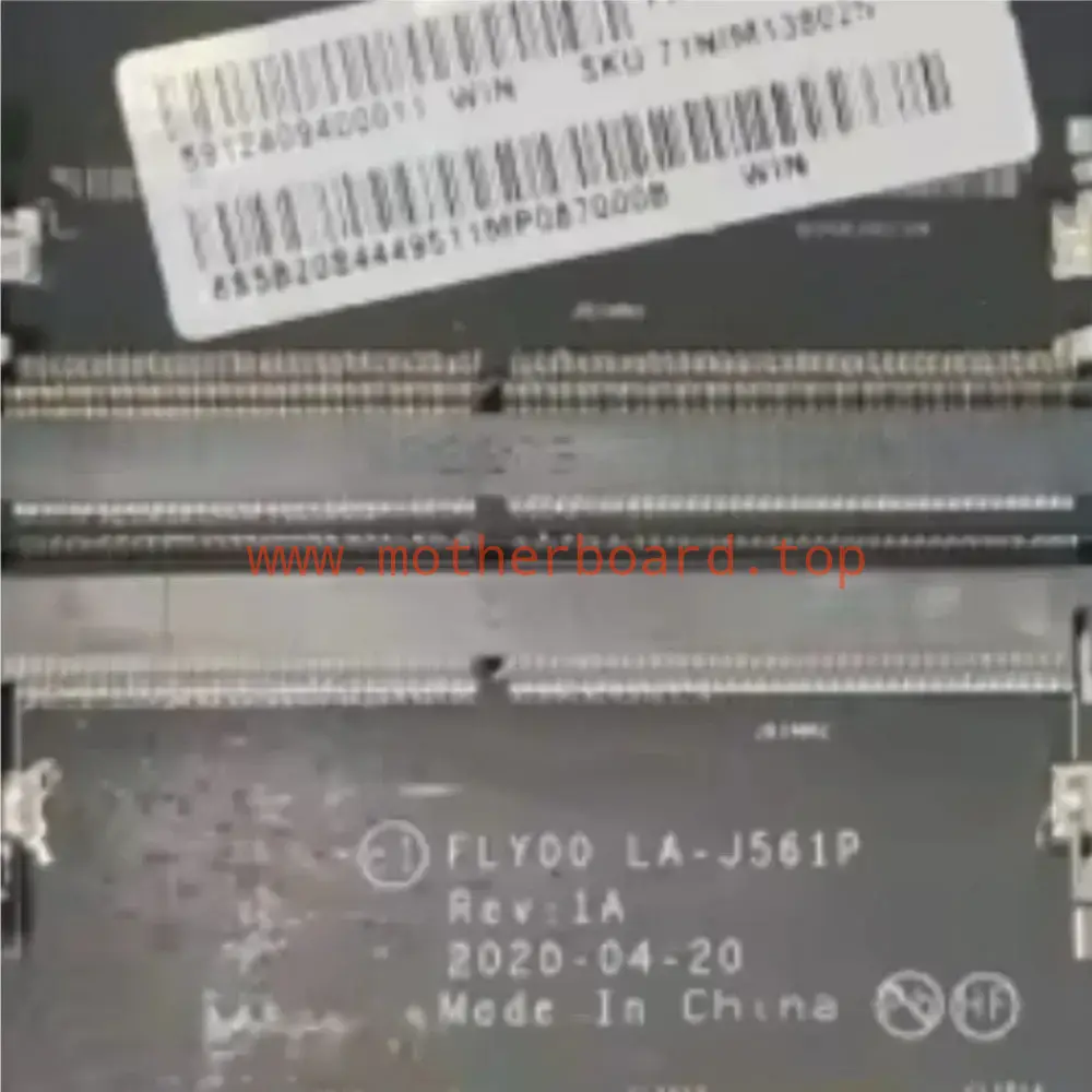 LA-J561P For Lenovo Legion 7-15IMH05 Motherboard i7-10750 RX2060 6G 5B20S44495 4