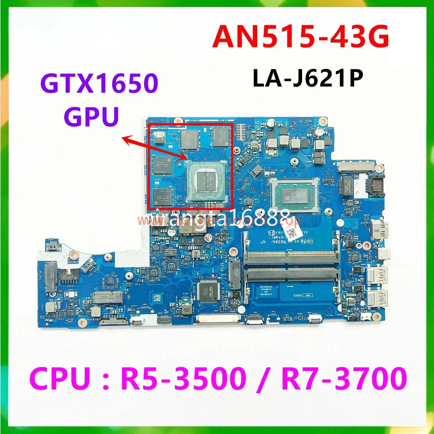 FH50Q LA-J621P For ACER Nitro 5 AN515-34/43 Motherboard With R5/R7 GTX1650 4GB