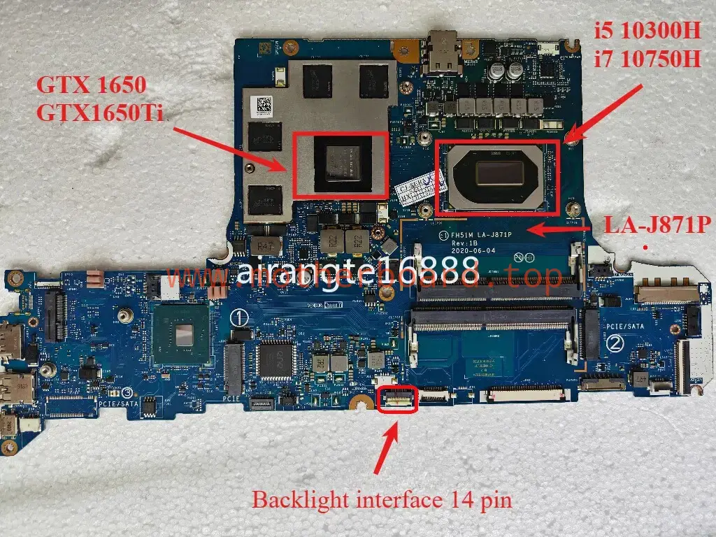 LA-J871P For Acer Nitro 5 AN515 AN517-52 AN515-55 N20C1 Motherboard i5/i7 CPU 2