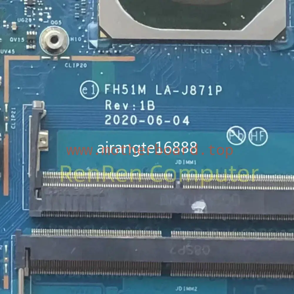 LA-J871P For Acer Nitro 5 AN515 AN517-52 AN515-55 N20C1 Motherboard i5/i7 CPU 3