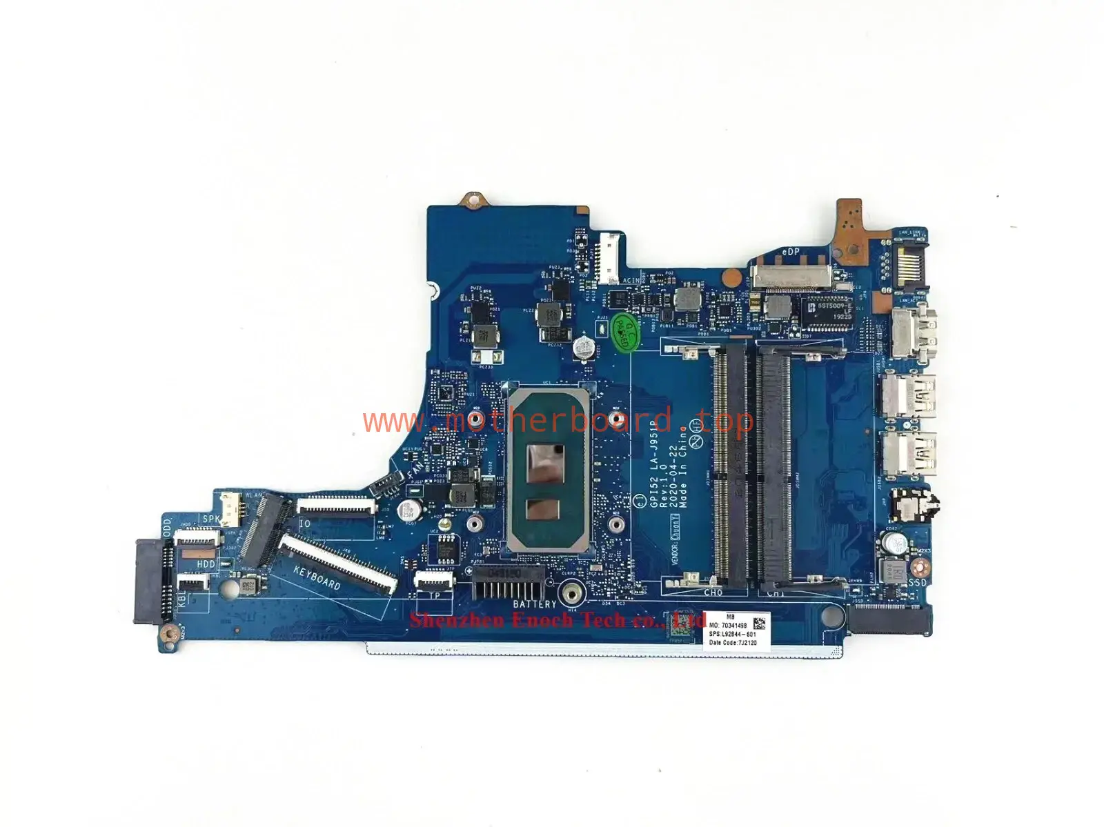 LA-J951P For HP 15-DA 250 G7 Notebook Motherboard L92843-601 I5-1035G1