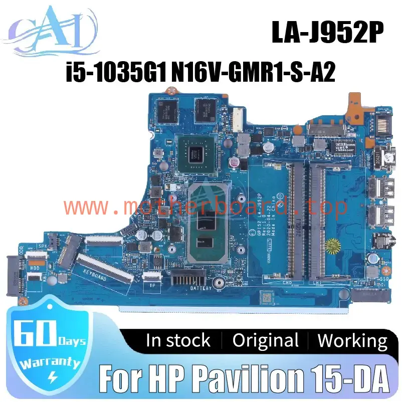 LA-J952P For HP Pavilion 15-DA Laptop Motherboard i5-1035G1 N16V-GMR1-S-A2 DDR4