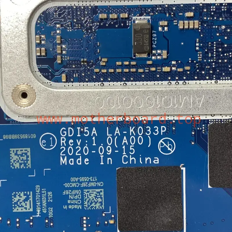 CN-0MF26F 0MF26F LA-K033P For Dell 3501 3500 I5-1135G7 Laptop Motherboard Tested 3