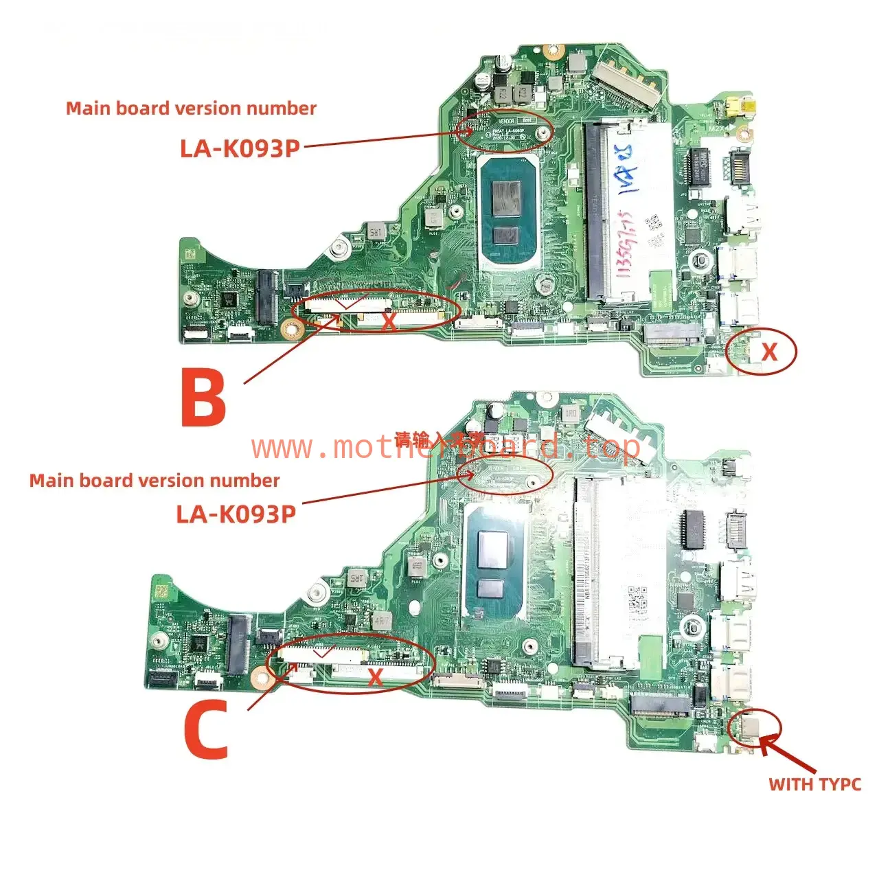 LA-K091P For Acer A315-58 A515-56G Laptop motherboard with I3-1115G4 RAM-4G/8GB 2